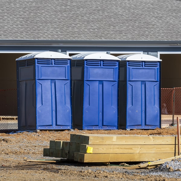 how often are the portable restrooms cleaned and serviced during a rental period in Spring Lake IL